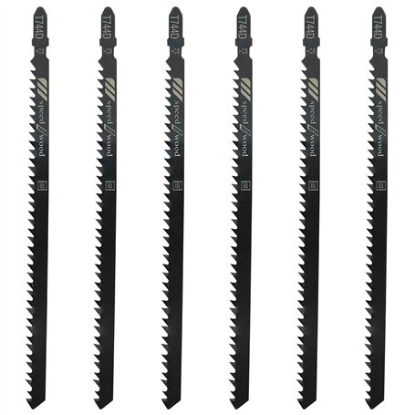 Gentpovth Ensemble de 6 Lames de Scie Sauteuse Professionnelles T744D avec Coffret en Plastique