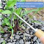 Gentpovth 2 pièces Outil Desherbeur Manuel en Acier Inoxydable, avec Manche Ergonomique en Bois, Arrache Racine Outil Gouge Désh