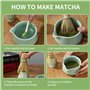 5 pièces Matcha Kit Fouets à Matcha Convient à la Préparation de Thé Matcha pour la Maison, le Bureau et le Salon de Thé Fouet M