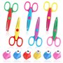 Lot de 6 Ciseaux de Bricolage pour Enfants avec 6 Perforatrices à Papier