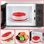 Cloche Micro Onde,2PCS Cloche Micro-Onde Pliable,Onde Passoire avec Trous de Vapeur pour Fruits Et Légumes, Couvercle Cloche Ant