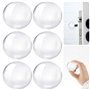 Royouzi 6 PièCes Butee De Porte Butee De Porte Interieur 40 X 8 MM Bloc Porte Transparent Protection Poignee Porte Protection Mu