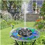 Fontaine Solaire 3w Flottante Fontaine Solaire Exterieure De Jardin Fontaine Solaire pour Bassin Exterieur avec 7 Buses Convient