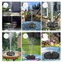 Fontaine Solaire 3w Flottante Fontaine Solaire Exterieure De Jardin Fontaine Solaire pour Bassin Exterieur avec 7 Buses Convient