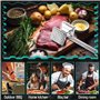 Gowkeey Attendrisseur de Viande, Marteau à Steak, Marteau à Double Face, Marteau à Viande, Marteau à attendrir avec Manche Antid