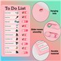 Mkitnvy 4 Pièces Tableaux de Tâches à Faire pour Enfants, Liste de Choses à Faire avec 10 Feuilles de Papier Vierge, Memo Plasti
