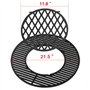 onlyfire Grille de Barbecue en Fonte pour Weber Gourmet BBQ Series| pièces de Rechange pour Weber 57cm Barbecue au Charbon