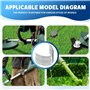 CHIHOLEN Fil de débroussailleuse compatible avec Bosch F016800431,37 cm x 3,5 mm pour débroussailleuse Bosch AFS 23-37, avec cou