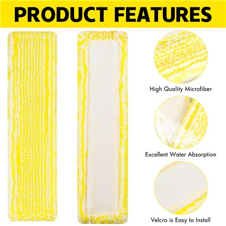 FenstersaugerÓ 8 Pièces Vadrouille en Microfibre Compatible avec Lave Vitre Karcher WV2 WV5 WV6 Plus Premium