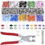 Wenrescry Lot de 200 boutons-pression avec pince