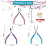 HAOMEEDUO 3 PCS Pinces à Bijoux en Acier Carbone Pince Fabrication Bijoux Pince à Courber les Fils Pince Bijoux Creation Pince P