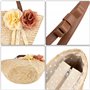 Jeesblsy Sac de Plage D'été en Paille Pour Femme Bandoulière Boho Woven Sac À Main pour Vacances Voyage Shopping