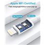 Cable Chargeur iPhone 3M Long [Certifié MFi] Cable Lightning USB Cordon iPhone Fil Chargeur iPhone Cable Charge