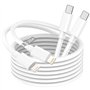 Cable iPhone USB C 2M 2Pack[Certifié MFi]