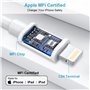 Câble USB C vers Lightning 2M Long Cable Chargeur Rapide iPhone Cable Lightning USB C