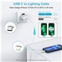 Cable iPhone USB C 2M 2Pack[Certifié MFi],Câble USB C vers Lightning 2M Long Cable Chargeur Rapide iPhone Cable Lightning USB C 