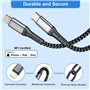 Câble USB C iPhone 3M, Cable USB C vers Lightning 3M Long [Apple Certifié MFi] Câble iPhone Charge Rapide Fil Chargeur iPhone Ra