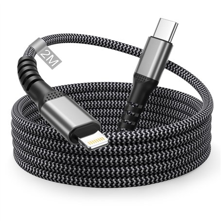 Câble iPhone USB C Lightning 2M [Certifié MFi]