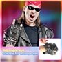FASBET Déguisement rock star 9 pièces en métal lourd pour enfants et hommes accessoires punk accessoires Rockstar Déguisement Ro
