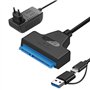 Cable sata to usb Adaptateur usb sata Compatible avec les disques durs externes et internes Adaptateur SSD/HDD 2