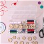 MumdoYAL 2 pièces boite rangement plastique,boite rangement vis,boite a bijoux,rangement bijoux,avec 15 compartiments et couverc