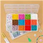 MumdoYAL 2 pièces boite rangement plastique,boite rangement vis,boite a bijoux,rangement bijoux,avec 15 compartiments et couverc