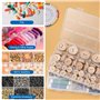 MumdoYAL 2 pièces boite rangement plastique,boite rangement vis,boite a bijoux,rangement bijoux,avec 15 compartiments et couverc
