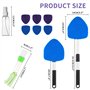 Lave Vitre avec Brosse Télescopique et 6 Pads Microfibre