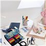 DIYCUT 72 Trousse Rouleau Feutre, Trousse Crayon de Couleur, Trousse Crayon en Toile, Trousse Rangement Crayon Couleur, Transpor