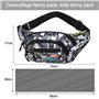 Waist Bag Camo Grande Capacité Sac Banane 1pcs Sport Sacs Bananes De Randonnée Vintage Tendance Imperméable Tissu Nylon avec Fer