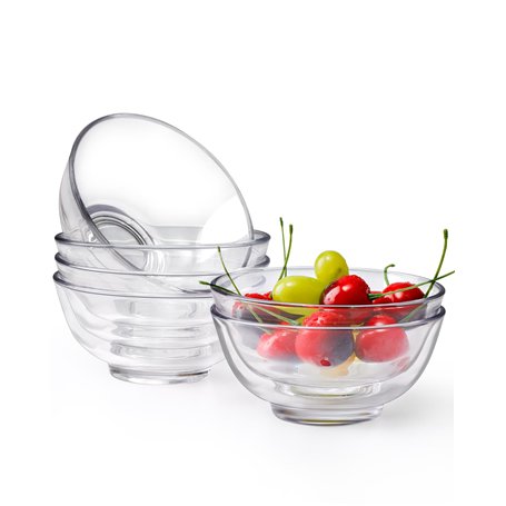 NUTRIUPS Lot de 6 petits bols à dessert en verre de 11