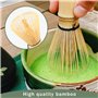 Wenrescry Kit Accessoire pour Cérémonie du Thé Matcha - Fouet en Bambou, Cuillère Traditionnelle, Cuillère à Thé - Parfait pour 