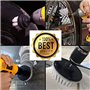 Brosse de Nettoyage pour Voiture - Brosse de Nettoyage pour perceuse - Brosse de Roue - Tapis de Voiture - Brosse de détail - Ne