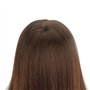 Tête de mannequin 100 % cheveux humains naturels Marron 45,7 cm