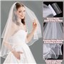 VMUTGA 15 Pièces Enterrement de Vie de Jeune Fille Accessoire, EVJF Accessoire Écharpe Future Mariée Voile Mariée Badge Bandeau