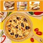 LPAMABA Planche à Découper Bois Pizza 28.5cm, Plateau à Pizza Ronde en Bois, Assiette à Pizza, Planche à Pizza en Bois 28.5cm, P
