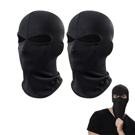 SEFIRST 2 Pcs Cagoule Masque de Ski 2 Trous