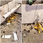 QWORK® 4 pièces de lève-carreaux permettant d'économiser du travail, réglage de la hauteur de 1 cm à 10 cm, jusqu'à 500 kg