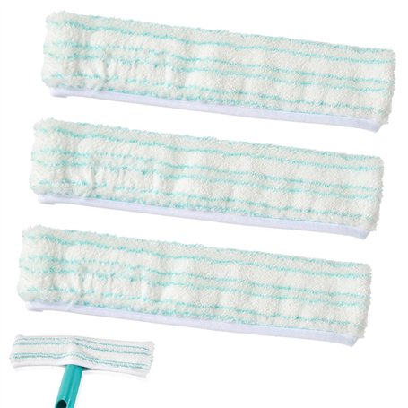 EPLZON Lot de 3 Housses de Rechange Lave-vitres Leifheit M 27 x 7 cm compatibles avec Les essuie-Glaces Leifheit Microfibre pour