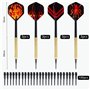 Cheerhom 12pcs Flechette Pointe Plastique Jeu de Fléchettes à Pointe Souple+100pcs Embouts Remplacement Sécurité Fléchettes Sûre