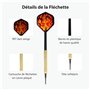 Cheerhom 12pcs Flechette Pointe Plastique Jeu de Fléchettes à Pointe Souple+100pcs Embouts Remplacement Sécurité Fléchettes Sûre
