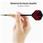 Cheerhom 12pcs Flechette Pointe Plastique Jeu de Fléchettes à Pointe Souple+100pcs Embouts Remplacement Sécurité Fléchettes Sûre
