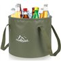Seau pliable d'extérieur de 20 l - Seau pliable pour l'extérieur - Seau pliable pour la pêche - Pour le camping - En plastique -