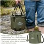 Seau pliable d'extérieur de 20 l - Seau pliable pour l'extérieur - Seau pliable pour la pêche - Pour le camping - En plastique -