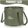 Seau pliable d'extérieur de 20 l - Seau pliable pour l'extérieur - Seau pliable pour la pêche - Pour le camping - En plastique -