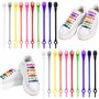 Kyduu 100 pcs No Tie Lacets de Chaussure sans noeud pour Unisexe Enfants et Adultes Shoe Laces élastiques pour Chaussures de Spo