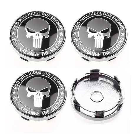 JINJUMEI 4 Pièces Cache-Moyeux Le Crâne