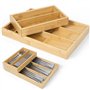 Dreamhigh® Range Couverts pour Tiroir Cuisine Bambou