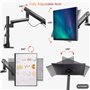 PUTORSEN Support Double Écrans 17-32" PC Moniteur, Premium Aluminium Bras Articulé Ergonomique Ressort Mécanique, Hauteur Réglab