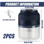 WIYETY Lot de 2 mini hachoirs électriques avec batterie de 300 ml - Hachoir de cuisine électrique avec port USB - Mini hachoir à